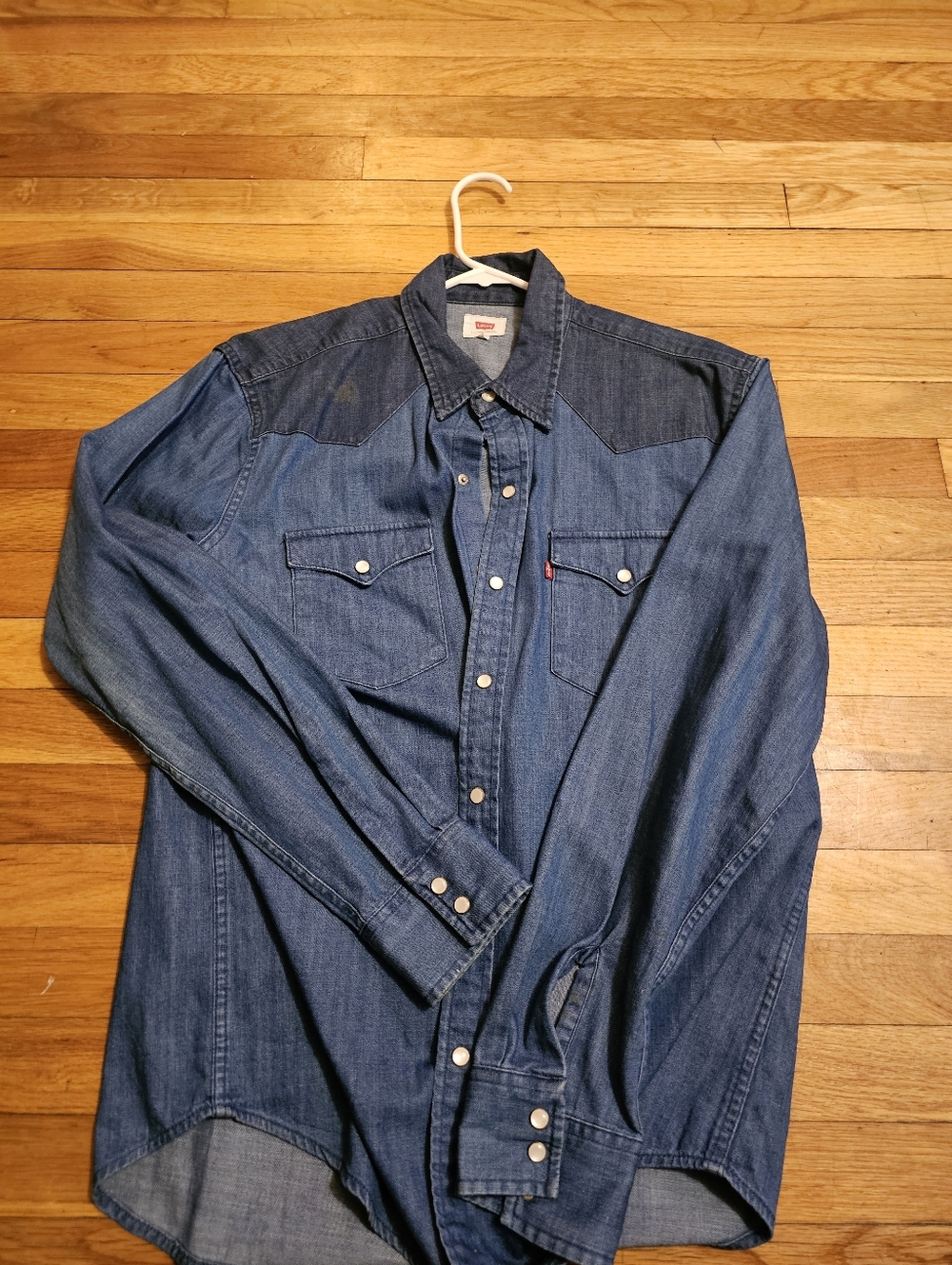 Levi's Indigo Blue Denim Western Shirt Deadstock